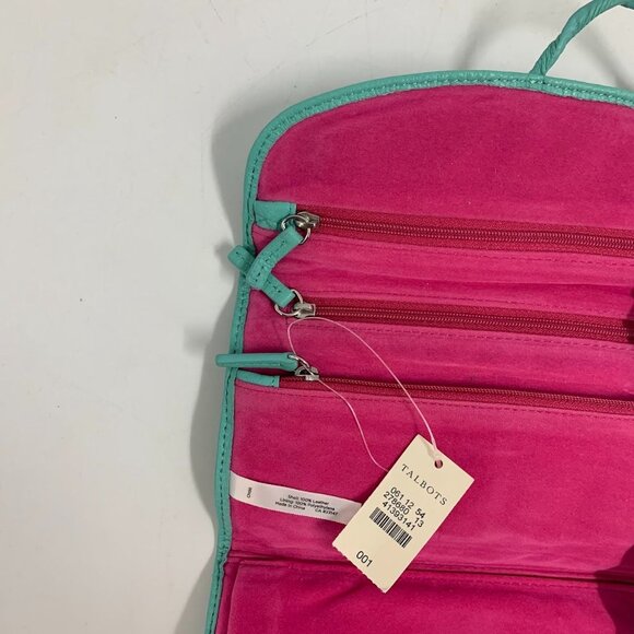 Talbots‎ Women's Leather Wrap Zipper Makeup Jewelry Wrap Wallet NWT - Picture 5 of 12